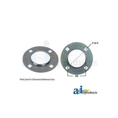 A & I Products Flange Half, Bearing; 4 Bolt Round 8" x8" x1" A-F485-I